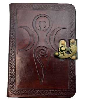 Goddess leather blank book w/ latch - Click Image to Close