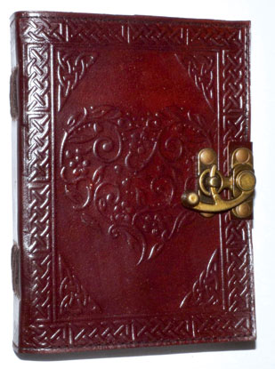 Celtic Heart leather blank book w/ latch