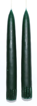 7" Dark Green taper pair - Click Image to Close