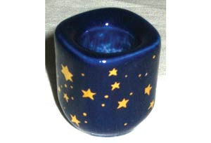 Cobalt Ceramic Starry holder - Click Image to Close