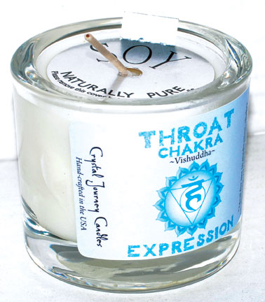 Throat chakra soy votive - Click Image to Close