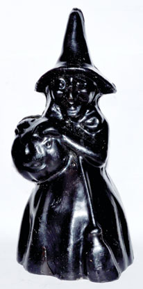 6"-7" Black Witch candle - Click Image to Close
