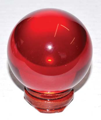 50mm Red crystal ball - Click Image to Close