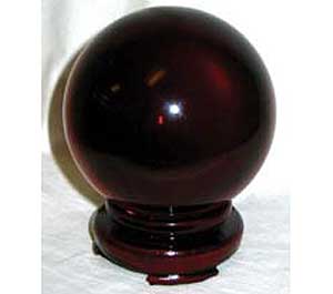 80mm Red crystal ball - Click Image to Close