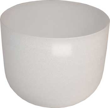 18" White Crystal Singing Bowl - Click Image to Close