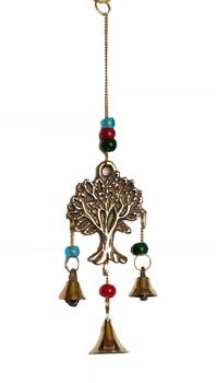 9" Tree of Life brass chime - Click Image to Close