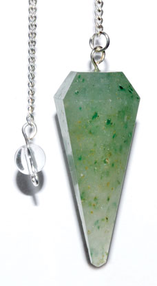 6-sided Green Aventurine pendulum - Click Image to Close