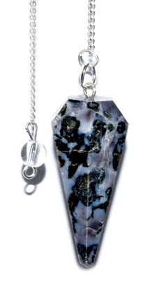 6-sided Blue Pearl pendulum - Click Image to Close