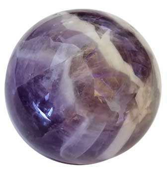 40mm Amethyst, Chevron sphere - Click Image to Close