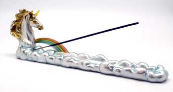 10" Unicorn incense holder - Click Image to Close