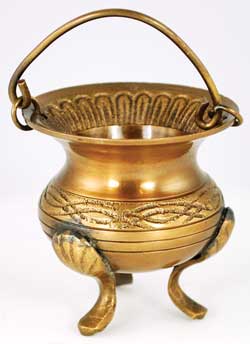 Celtic Brass Cauldron 3" - Click Image to Close