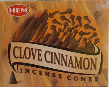 Clove Cinnamon HEM cone 10 pack - Click Image to Close