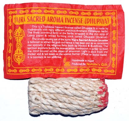 Vajra Sacred Tibetan rope incense 35 ropes - Click Image to Close