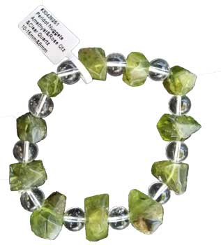 Peridot Faceted with assorted gemstone bracelet - Click Image to Close