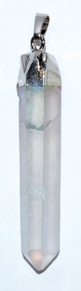 2" White Quartz pendant - Click Image to Close