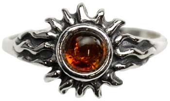 Amber Sun Ring Size 6 - Click Image to Close