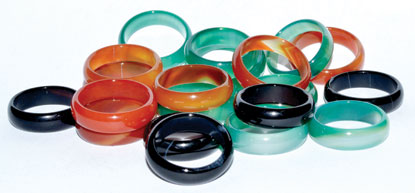6mm Rounded Agate Rings 20/bag - Click Image to Close