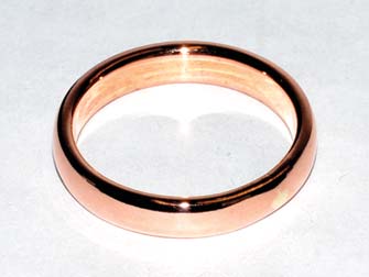 4mm Dome Band size 10 copper - Click Image to Close