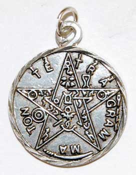 Tetragrammaton pendant pewter - Click Image to Close