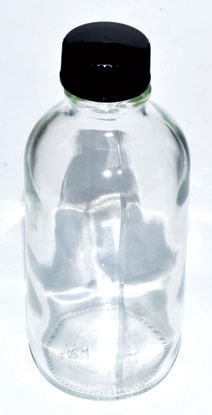 Clear 4oz Glass Bottle & Cap - Click Image to Close