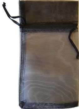 3" x 4" Black organza pouch - Click Image to Close