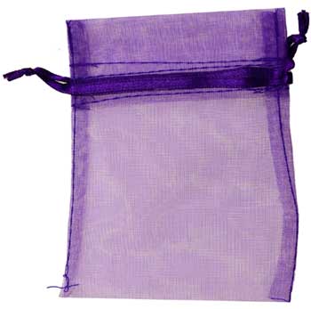 4" x 5" Purple organza - Click Image to Close