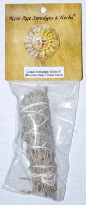 4" Sage & Copal smudge stick - Click Image to Close