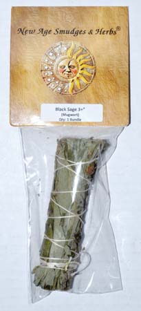 Black Sage smudge 4" - Click Image to Close
