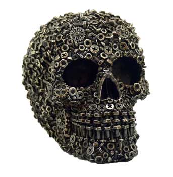 4 1/2" Steampunk Skull - Click Image to Close