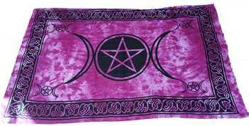 72" x 108" Triple Goddess Tapestry Purple & Black - Click Image to Close
